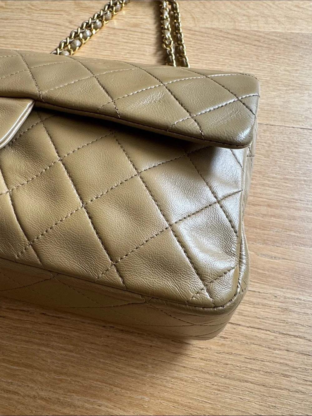 Vintage Chanel Medium Classic Flap Beige